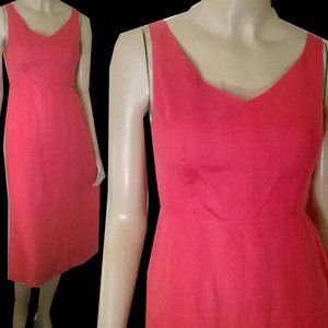 J. CREW Tea Sheath LINEN Size 2 in Coral